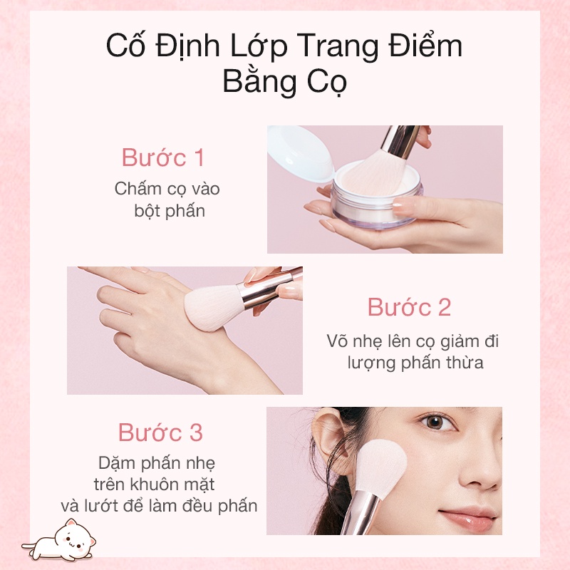 Phấn phủ Pink Bear trang điểm điều dầu 7g