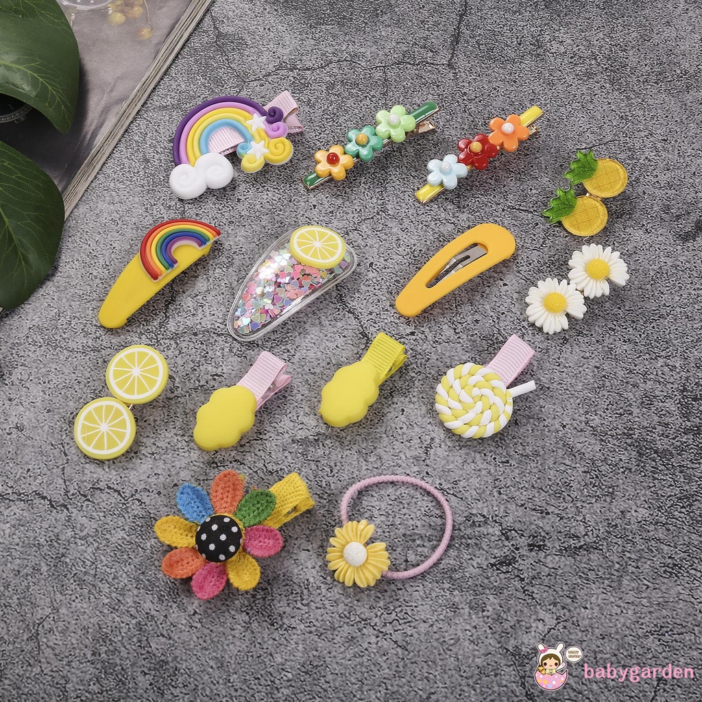 Set 14 kẹp tóc phong cách công chúa đáng yêu dành cho bé gái