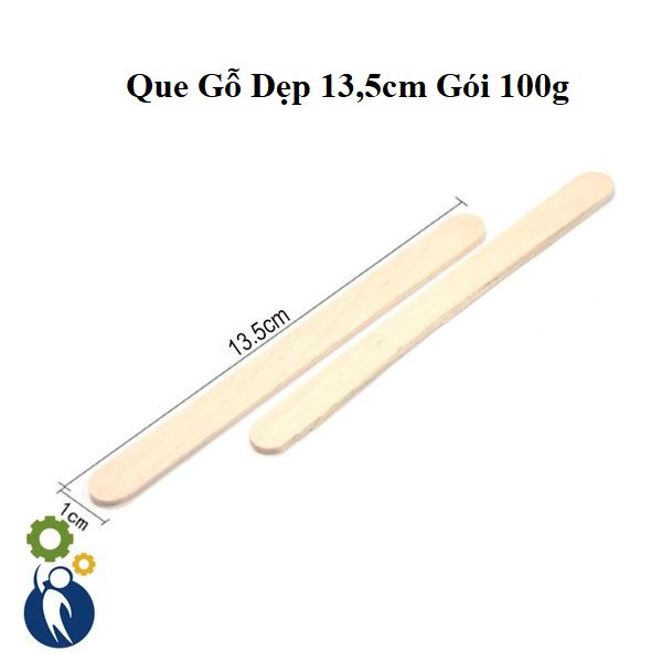 Que Gỗ Dẹp 13,5cm Gói 100g