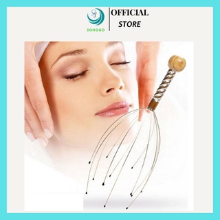 Cây massage đầu bạch tuộc thư giãn đầu óc. Giảm stress, giảm căm thẳng, giúp đầu óc được thư giãn.