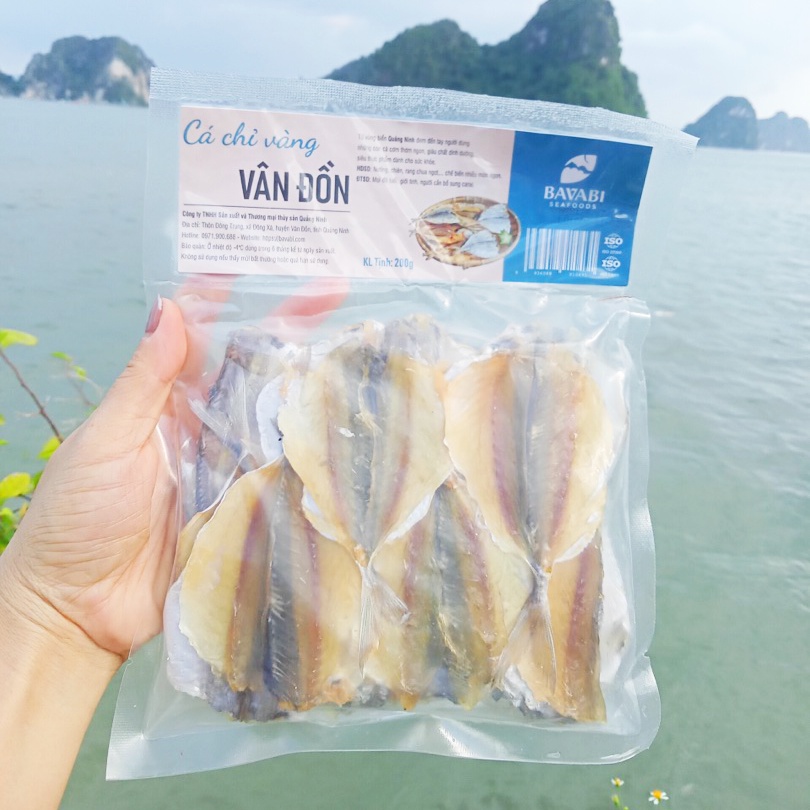 Cá Chỉ Vàng Khô Ngọt Bavabi Ít Xương Dày Mình Cam Kết Chất Lượng Biển Vân Đồn Túi 200g