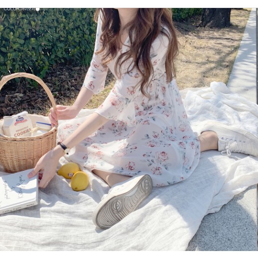 (CÓ SẴN) ĐẦM MAXI VOAN HOA ĐI BIỂN DU LỊCH CHỤP KỶ YẾU KỈ YẾU | BigBuy360 - bigbuy360.vn