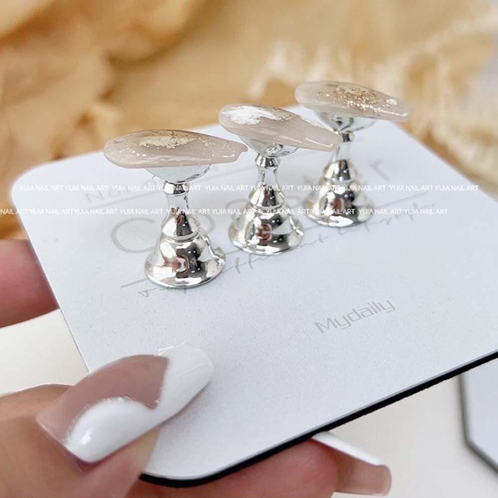 Bảng Thép Trưng Bày Móng Tay Giả Hình Lục Giác DIY