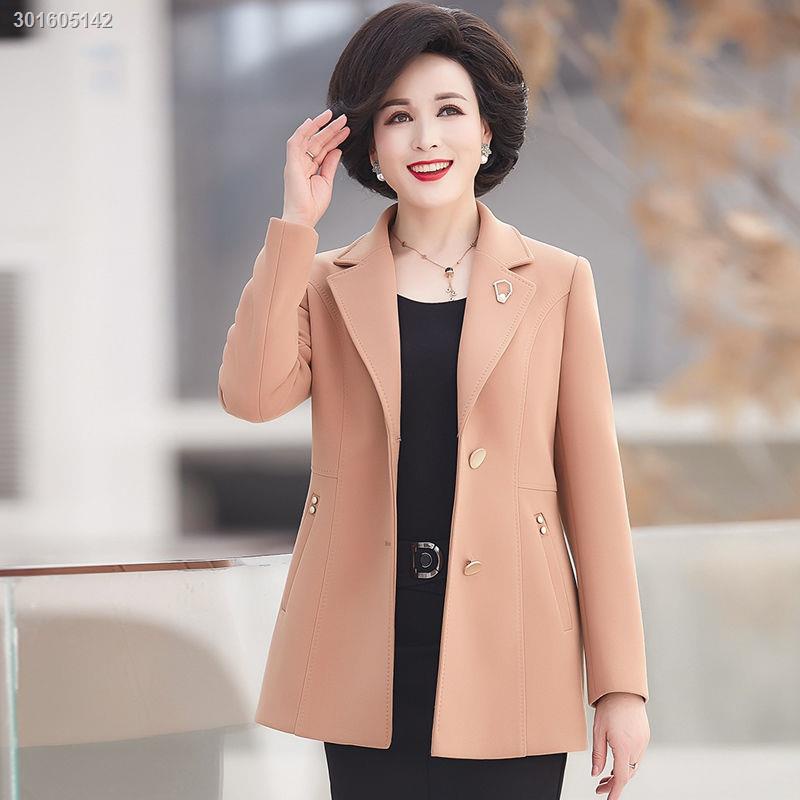 Áo khoác vest ngắn phong cách thời trang xuân thu cho phụ nữ trung niên