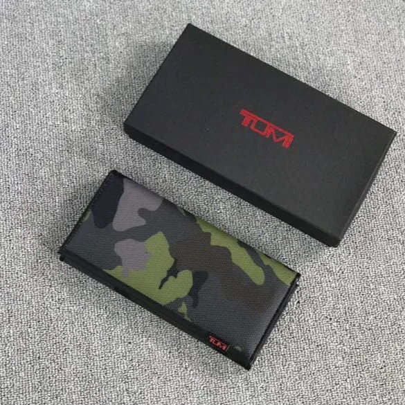 Tumi Ví Da Nam YKK 18643 Dáng Dài Có Khóa Kéo