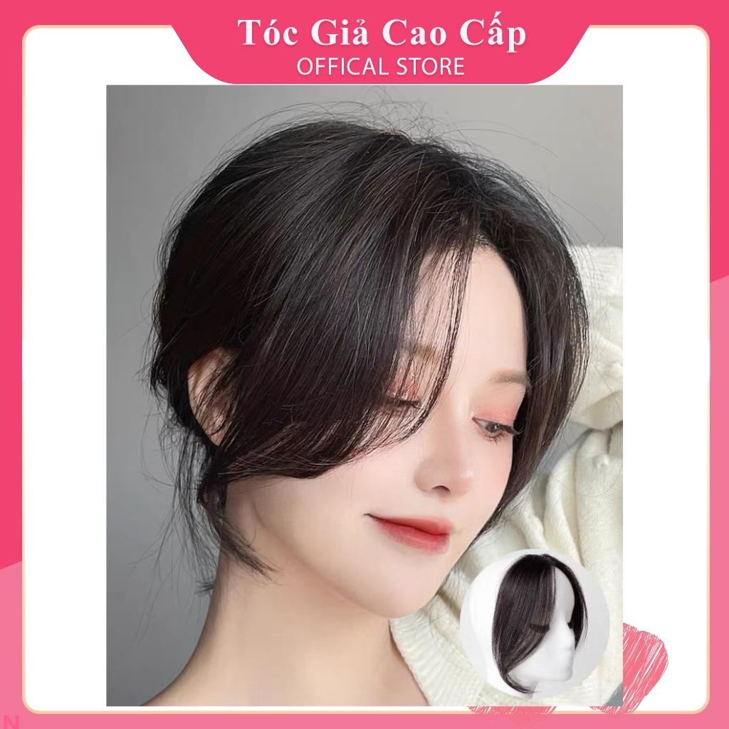 Tóc mái giả layer đẹp dành cho nữ, làm bằng sợi tơ, giá 1 cặp gồm 2 bên trái + phải