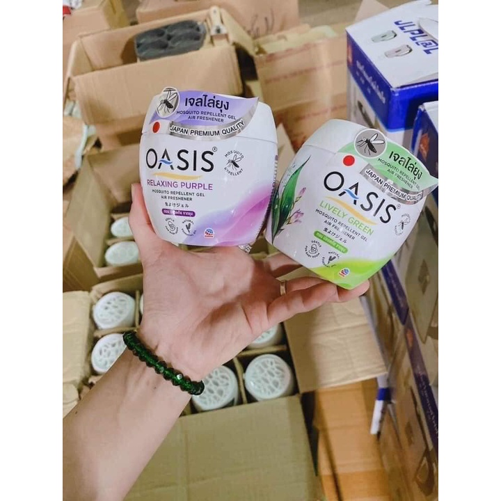 Sáp thơm phòng khử mùi đuổi muỗi OASIS Mosquito Repellent hàng chuẩn Thái Lan 180 gram MiibooShi P.188.1