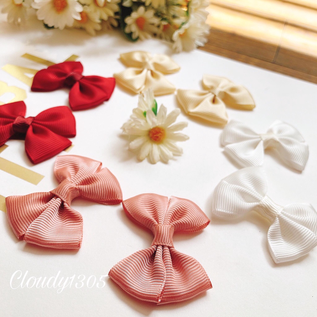 Set 2 kẹp nơ ruy băng dễ thương có 4 màu