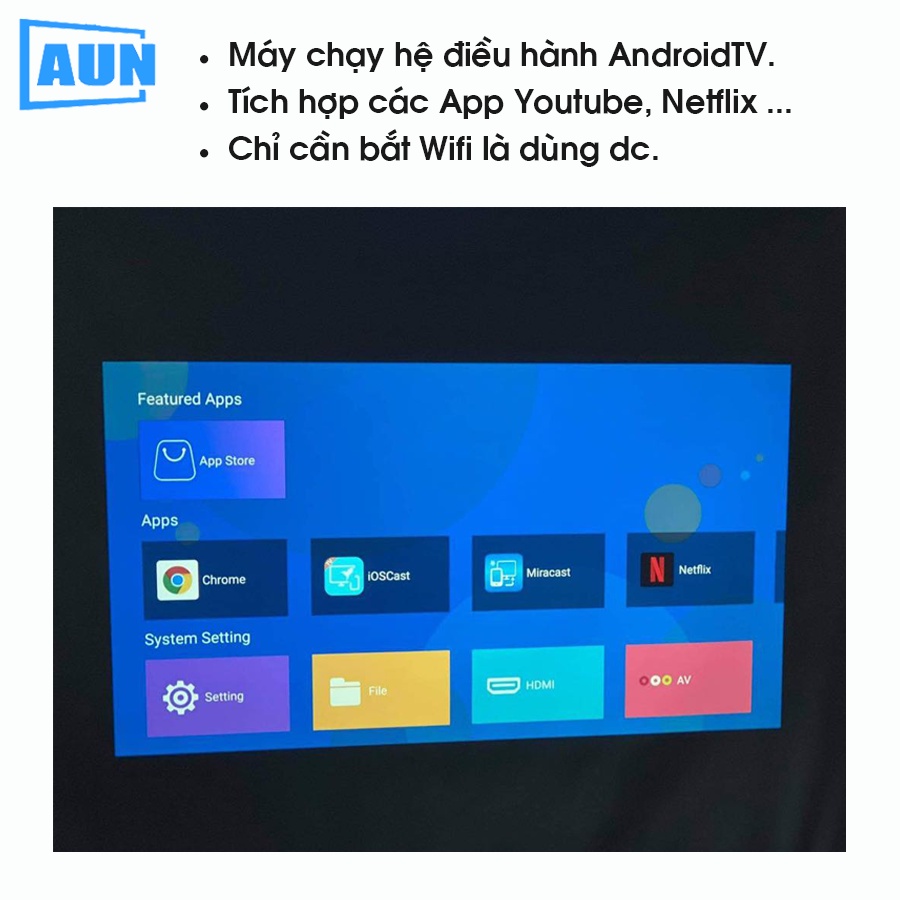 [Tặng USB 32gb hiệu ứng] Máy chiếu phòng bay 3D,máy chiếu mini độ phân giải 4k,tích hợp hệ đh Android9 xem phim cực nét