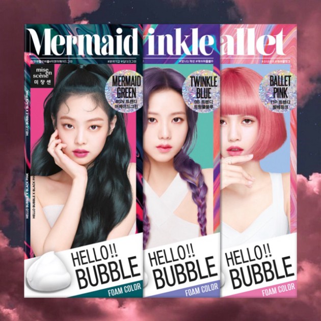 [G02] Thuốc nhuộm tóc gội nhuộm dạng bọt Hello Bubble Foam Mise en Scene x BLACKPINK version S008