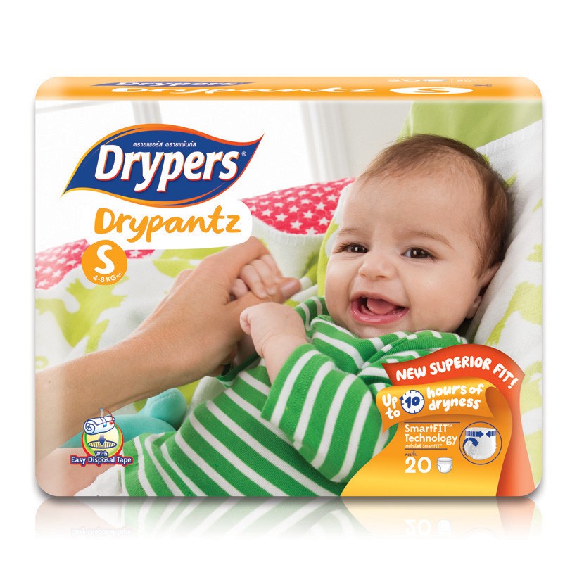 Tã bỉm quần Drypers Drypantz size S4, S20 (4-8kg)