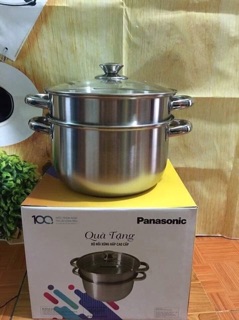 Nồi xửng hấp 2 tầng panasonic 24cm