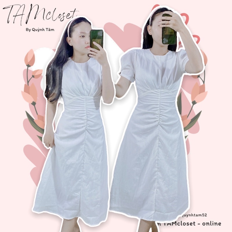 Đầm xoè xếp ly nhún ngực - TK1149