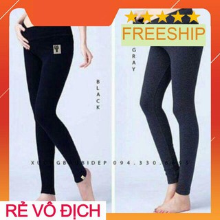 Quần BẦU legging cạp chéo chất cotton và chất zip xịn