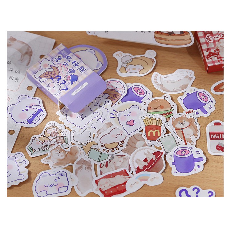 Set 45 nhãn dán ArsC Store xinh xắn trang trí nhật ký
