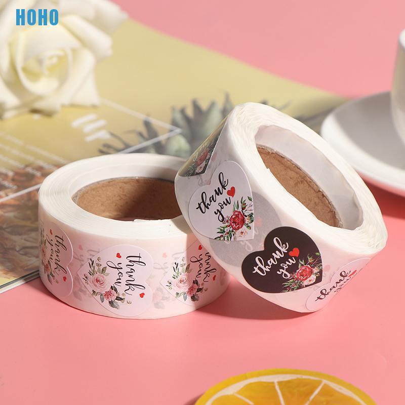 Set 500 Miếng Dán Trang Trí Hình Chữ Thank You Xinh Xắn