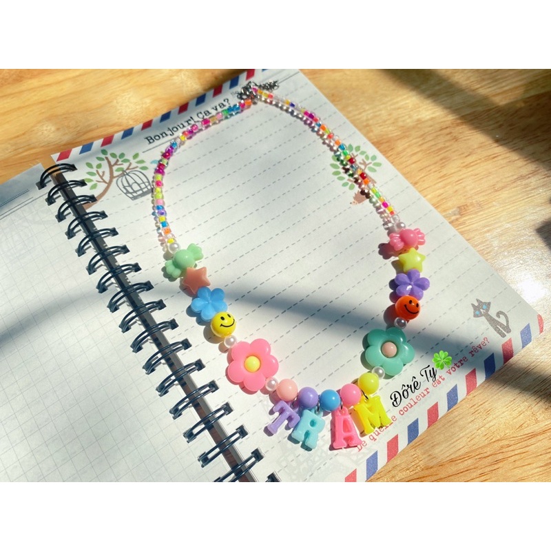 Vòng cổ gắn tên theo yêu cầu, siêu xinh, ảnh thật