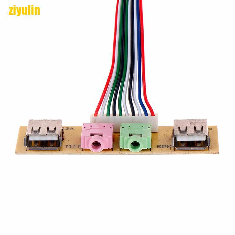 Ốp Điện Thoại PC 2 Cổng USB Có Dây Cáp Âm Thanh Cho Máy Tính