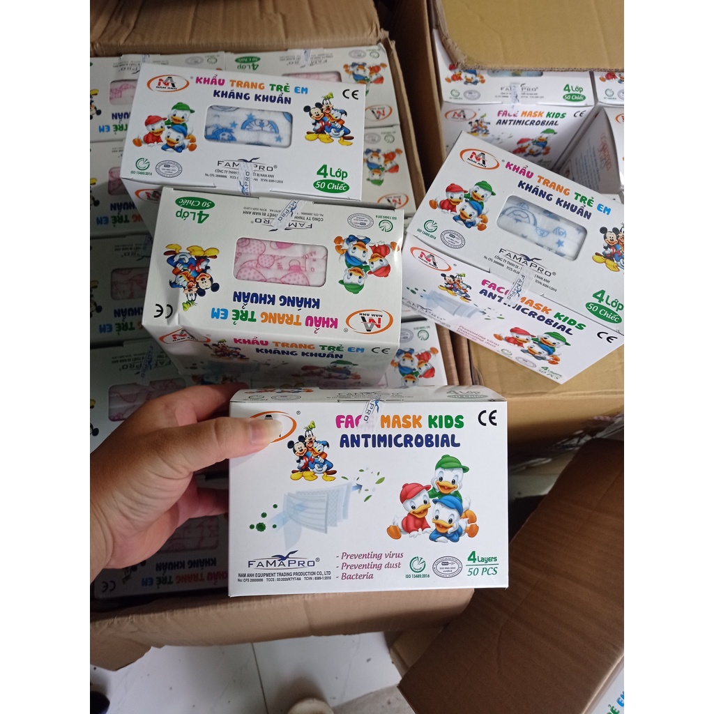 Khẩu Trang Y Tế 4 Lớp Có LOGO,Hộp 50 Chiếc Tác Dụng Kháng Khuẩn,Lọc Khói Bụi Độc Hại. | BigBuy360 - bigbuy360.vn