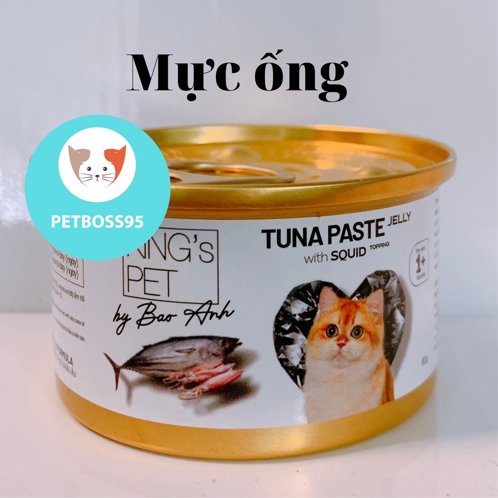 PATE KING'S PET BY BẢO ANH CHO MÈO CAO CẤP LON 80GR