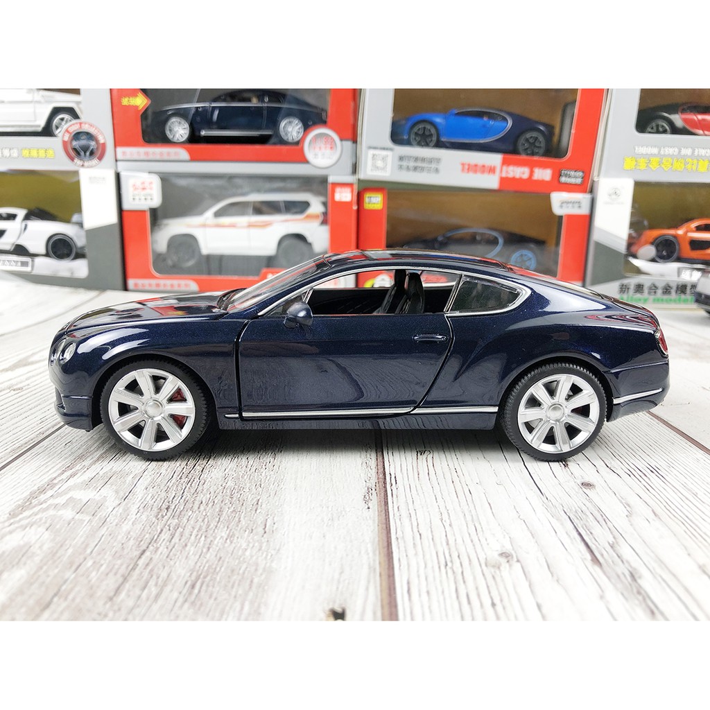 Xe mô hình Bentley Continent GT 2 siêu sang  tỉ lệ 1:24 2  cửa, bánh xe đánh lái được, chất liệu hợp kim