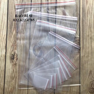 [100G] Túi zip chỉ đỏ (zip PE, zip lock, zip viền đỏ)