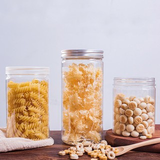 Hộp nhựa nắp nhôm đựng Cookies/Hộp Nhựa, Đựng Thực Phẩm, Đồ Khô, Ngũ Côc 1500ml