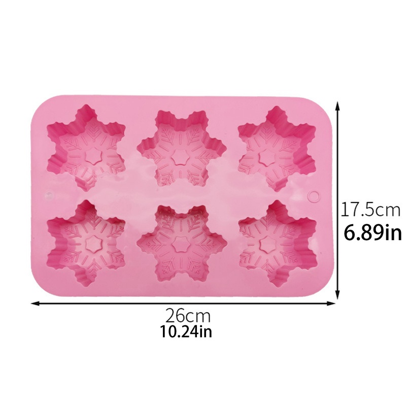 Khuôn Silicone Làm Bánh & Xà Phòng Hình Bông Tuyết