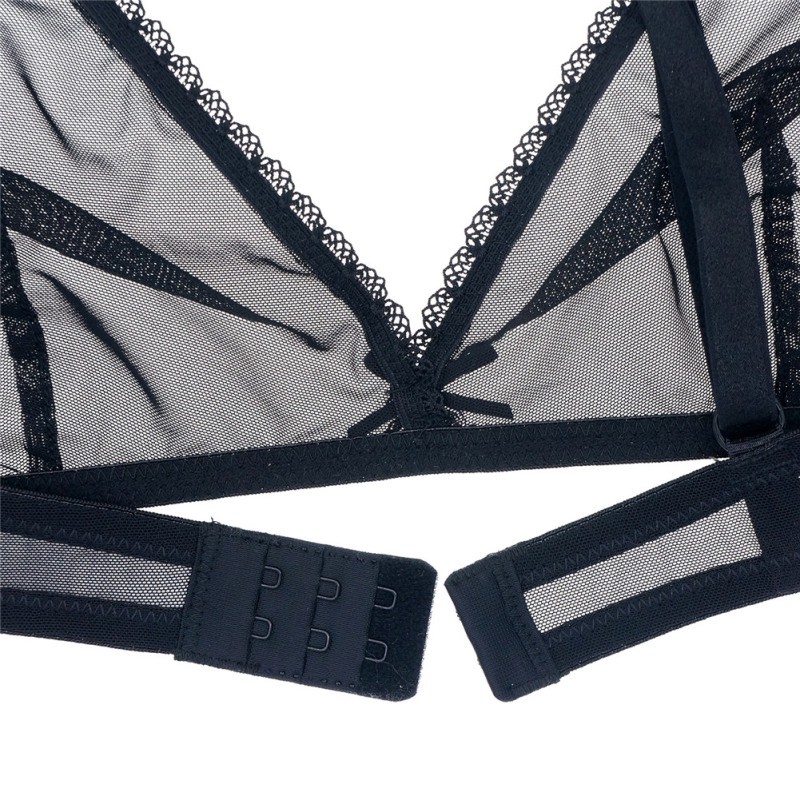 Bộ Đồ Lót Varsbaby D308TS + N124EQ Size S-2XL Bằng Vải Ren Lưới Xuyên Thấu Gợi Cảm Cho Nữ