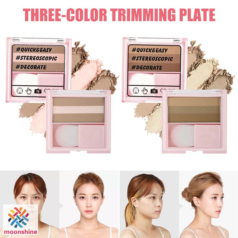 [Hàng mới về] Bảng Phấn Bắt Sáng Và Tạo Khối 3D Trang Điểm Cho Nữ Trong 3 Giây