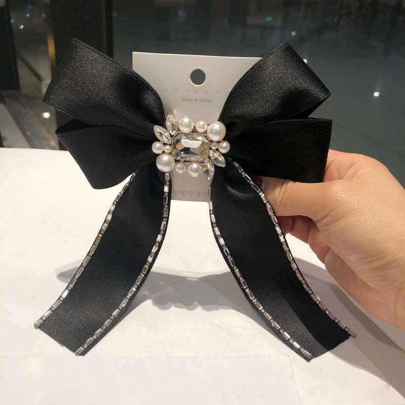 Kẹp Tóc Hình Nơ Đính Ngọc Trai Thời Trang Cho Nữ