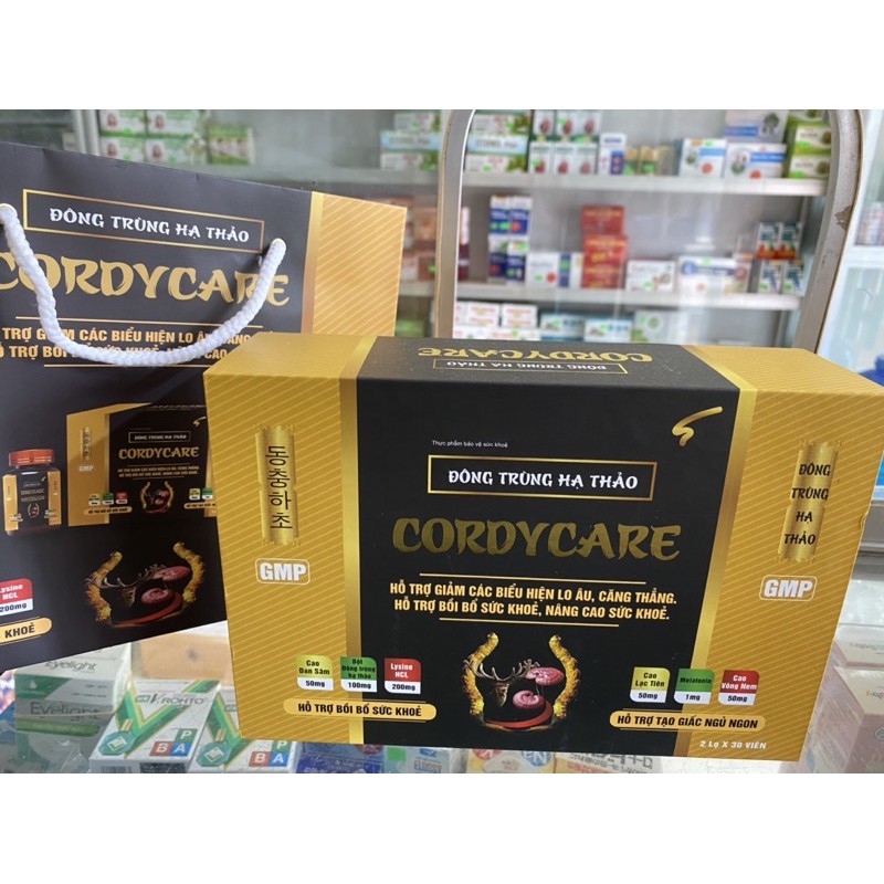 Đông trùng hạ thảo Cordycare - giúp bồi bổ sức khỏe, giảm căng thẳng, mệt mỏi, ăn ngon, ngủ tốt