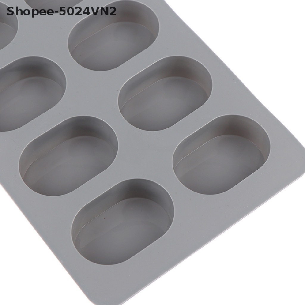 [&amp; Home &amp; living &amp;] Khuôn Silicone Làm Xà Phòng 8 Lỗ Hình Oval
