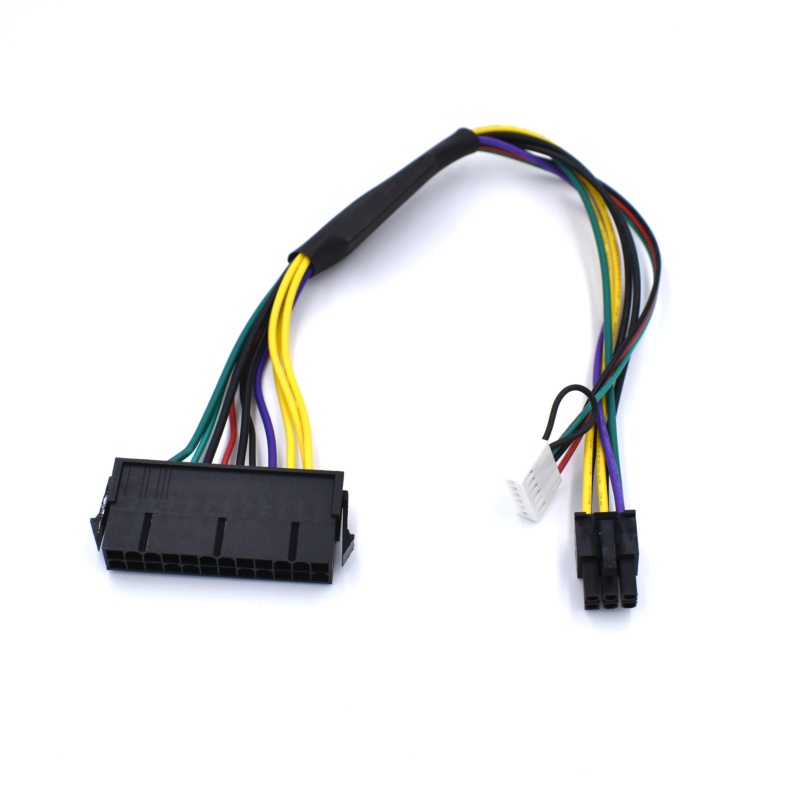 ATX 24 Pin Sang Bo Mạch Chủ 2 Cổng 6 Pin Cho Cáp Nguồn HP Z220 Z230 Z240 SFF