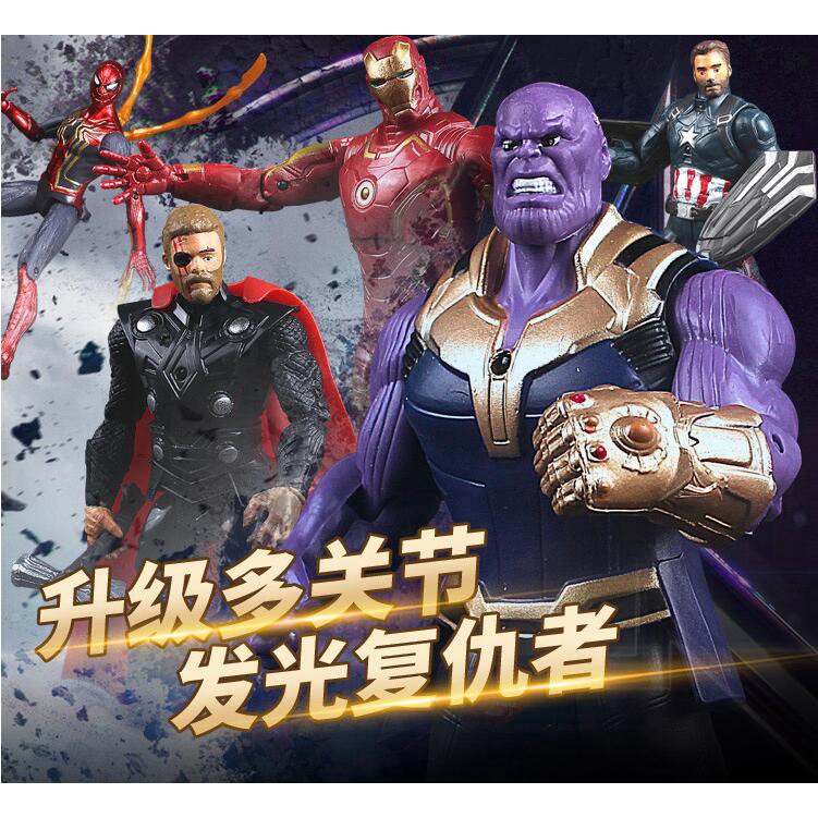 Tượng mô hình đồ chơi hình các nhân vật Marvel The Avengers Marvel Captain Spider-Man Iron Man chạy