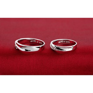 Nhẫn cặp đôi mạ bạc S925 đính đá Zircon