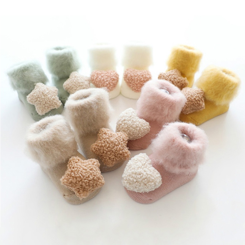 Vớ Giữ Ấm Chống Trượt In Họa Tiết Hoạt Hình Dễ Thương Thời Trang Mùa Đông Cho Bé Sơ Sinh