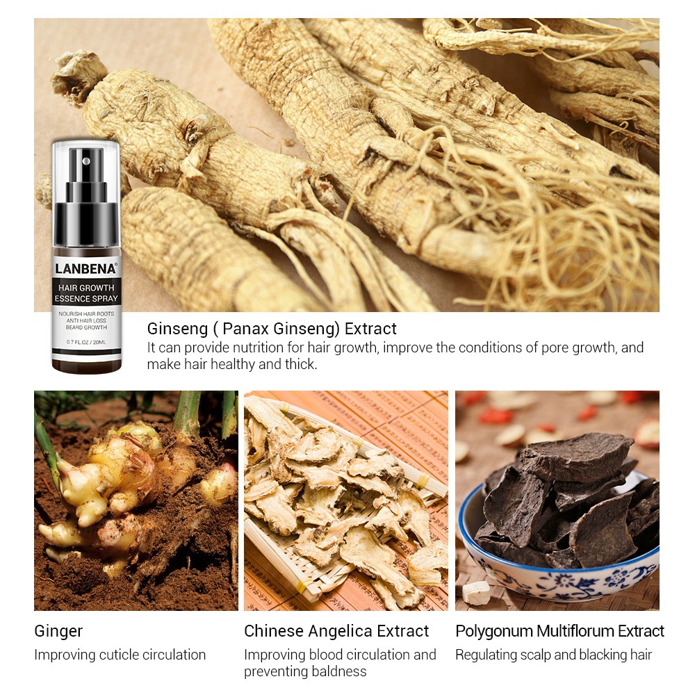 Tinh chất kích thích mọc tóc ngăn ngừa hói đầu LANBENA dạng xịt | BigBuy360 - bigbuy360.vn