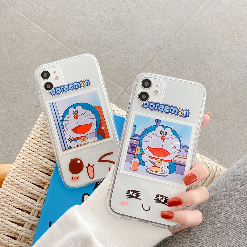 Ốp điện thoại mềm in hình vẽ Doraemon dễ thương dành cho iPhone 11 Pro Max 7 8 Plus XR X XS MAX SE 2020