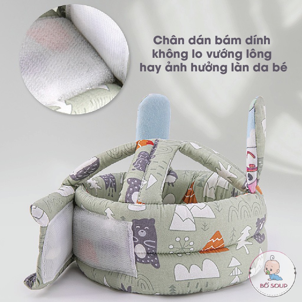 Mũ bảo vệ đầu cho bé tập đi, mũ cho bé tập ngồi dùng cho trẻ từ 5-36 tháng tuổi Shop Bố Soup