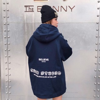 Hoodie zip basic xanh navy