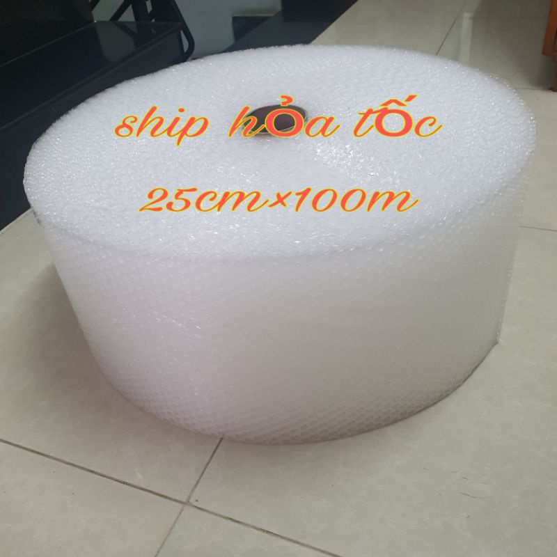 Cuộn Bong Bóng Khí - Màng xốp hơi - Xốp nổ - gói hàng chống xốc 25cmx100m