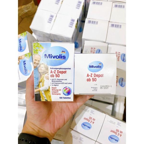 Viên uống vitamin tổng hợp Mivolis A Z ab 50 Đức cho người trên 50