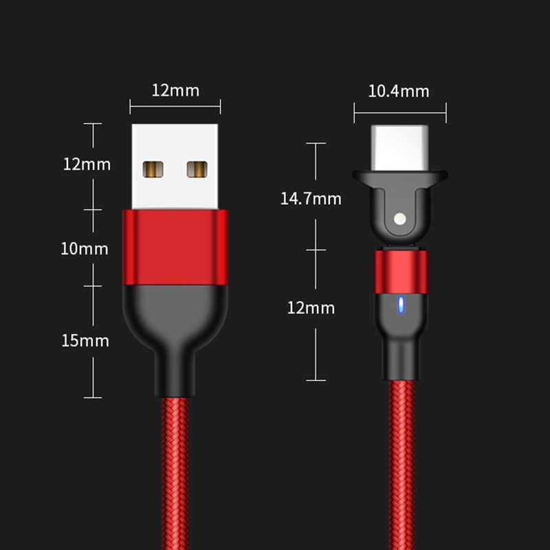 Bộ Sạc Nhanh 180° Dây Cáp Sạc Truyền Dữ Liệu android / type c / iPhone Dài 1M / 2M