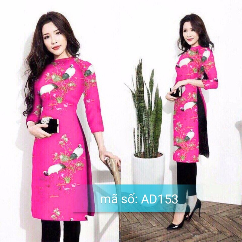 AD011 Có size lớn 4XL Áo Dài Cách Tân in 3D in 2 mặt