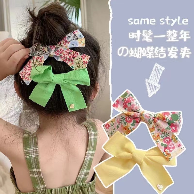 Bộ Kẹp Tóc Nơ Dễ Thương Thời Trang Hàn Quốc Cho Bé Gái
