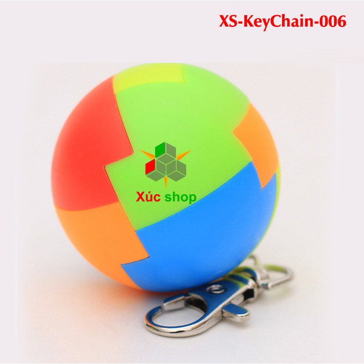 Móc khóa rubik xếp hình - Khóa khổng minh - Tháo lắp mảnh ghép