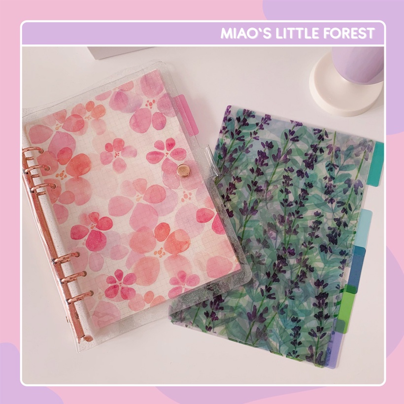 Bìa phân trang MIAO'S LITTLE FOREST bìa phân mục họa tiết hoa lá xinh xắn dùng cho binder sổ còng 6 lỗ A5 A6 MBA2201