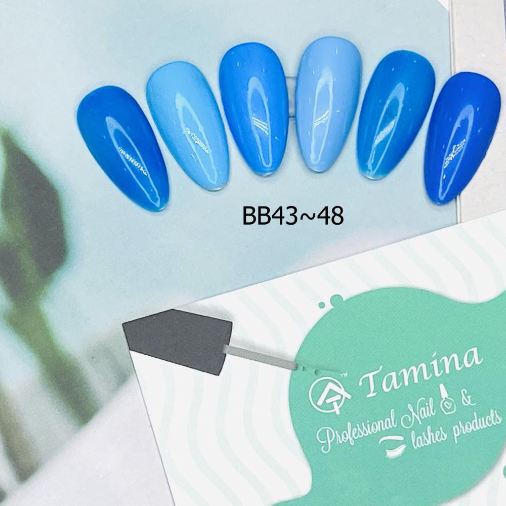 Sơn gel Tamina Nhật Bản - SƠN GEL XANH DA TRỜI, BIỂN - sơn gel móng tay chất đậm đặc bóng đẹp bền màu lên màu chuẩn 15ml
