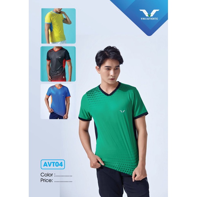 Áo Cầu lông NAM Vina Authentic AVT-04. Áo Thể thao, Bóng bàn, Bóng chuyền NAM AVT04. Một sản phẩm của Vina Authentic VN